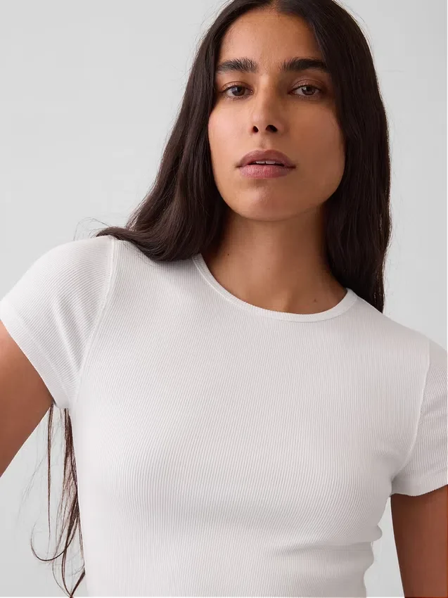 Modern geribd T-shirt