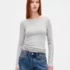 Modern T-shirt met boothals