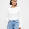Modern T-shirt met boothals