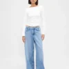 Modern T-shirt met boothals