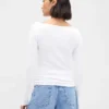 Modern T-shirt met boothals