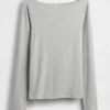 Modern T-shirt met boothals