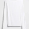 Modern T-shirt met boothals