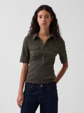 Modern T-shirt met mouwen tot aan de elleboog