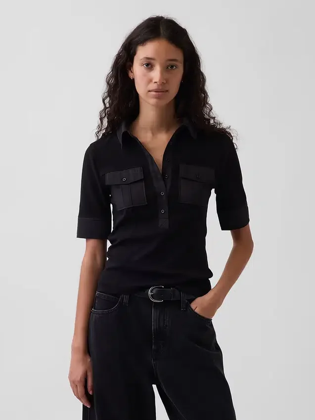 Modern T-shirt met mouwen tot aan de elleboog