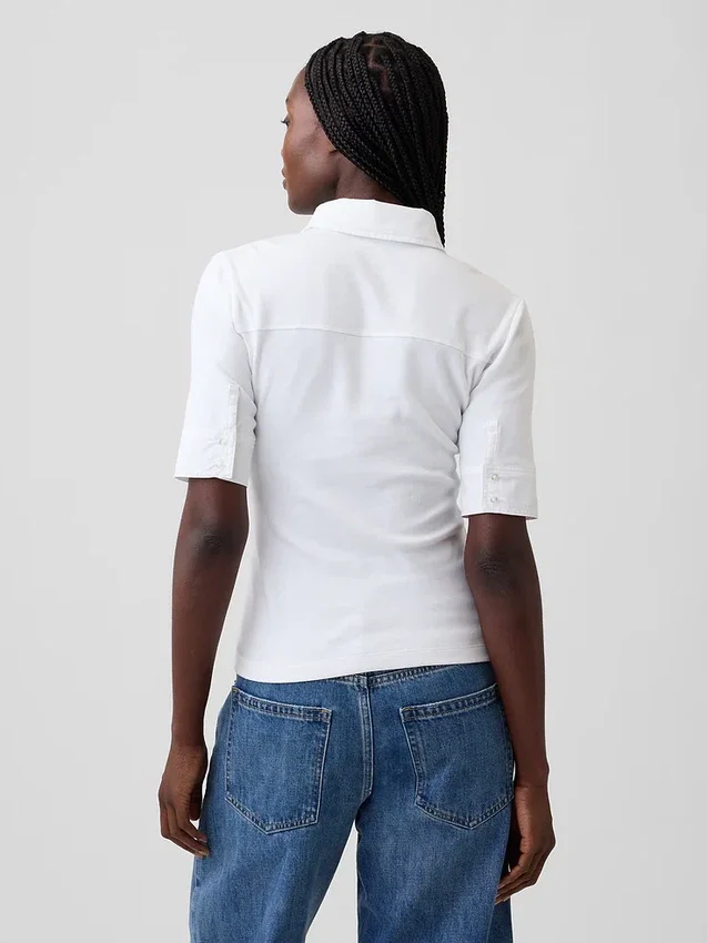 Modern T-shirt met mouwen tot aan de elleboog