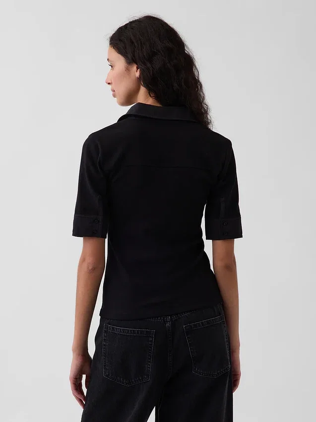 Modern T-shirt met mouwen tot aan de elleboog