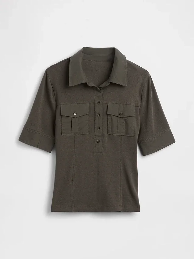 Modern T-shirt met mouwen tot aan de elleboog