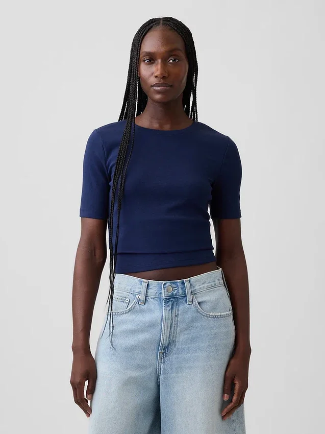 Modern T-shirt met ronde hals
