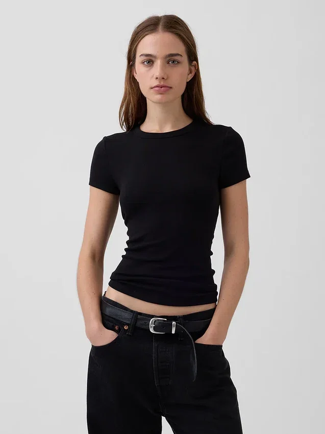 Modern T-shirt met ronde hals