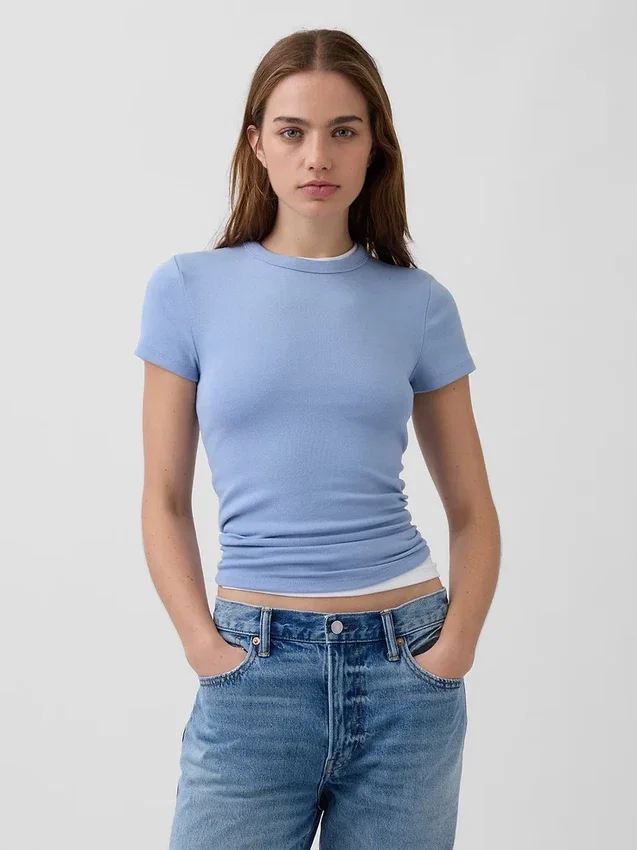 Modern T-shirt met ronde hals