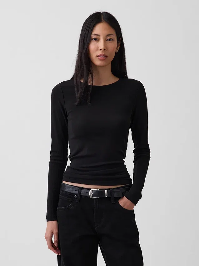 Modern T-shirt met ronde hals