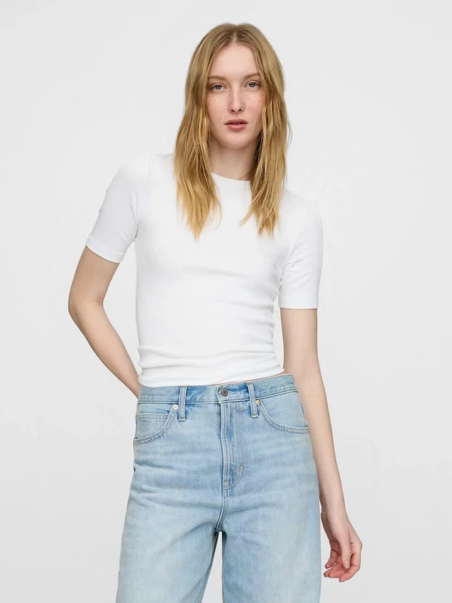 Modern T-shirt met ronde hals