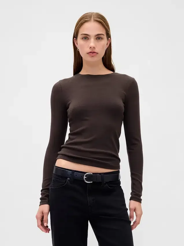 Modern T-shirt met ronde hals