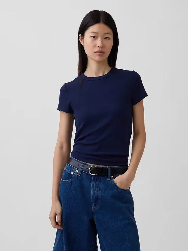 Modern T-shirt met ronde hals