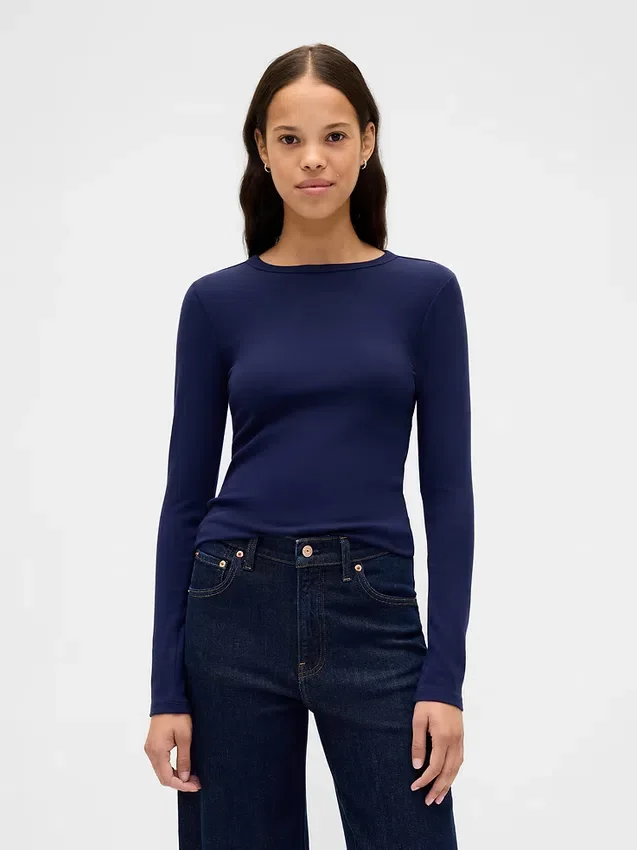 Modern T-shirt met ronde hals