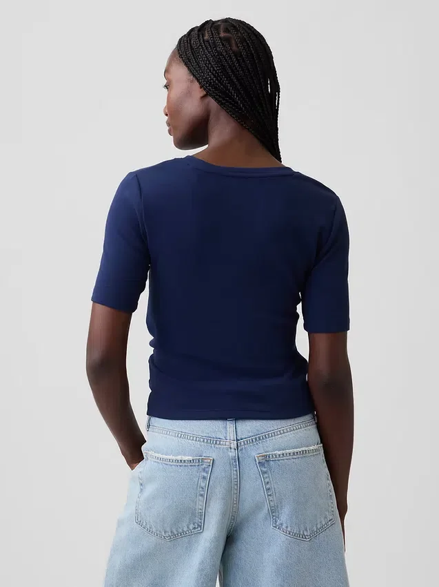 Modern T-shirt met ronde hals