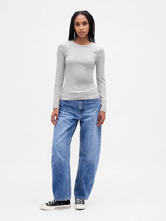 Modern T-shirt met ronde hals