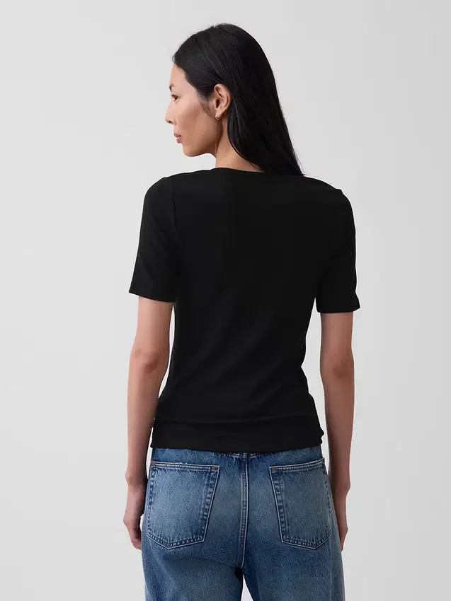 Modern T-shirt met ronde hals