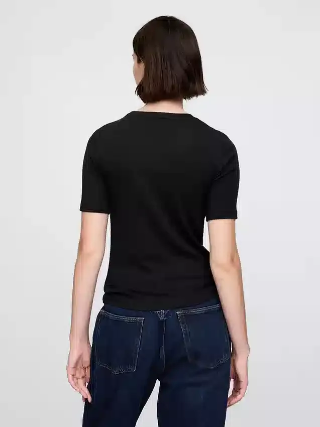 Modern T-shirt met ronde hals