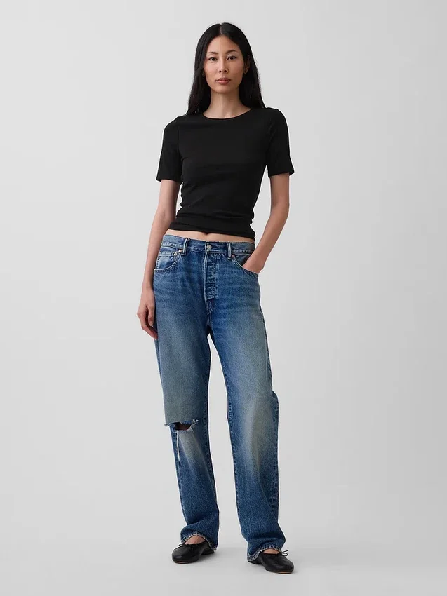 Modern T-shirt met ronde hals