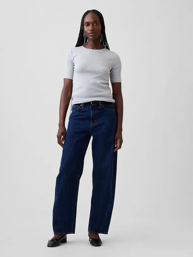 Modern T-shirt met ronde hals