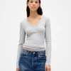Modern T-shirt met V-hals