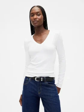 Modern T-shirt met V-hals