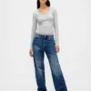 Modern T-shirt met V-hals