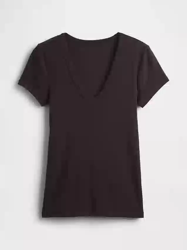 Modern T-shirt met V-hals