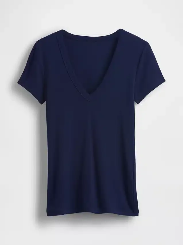 Modern T-shirt met V-hals