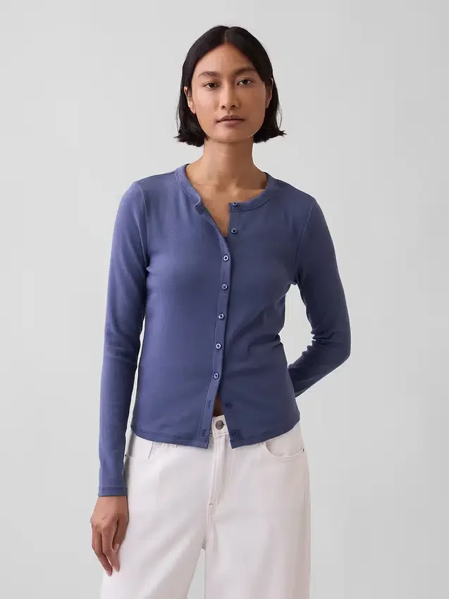Modern vest met ronde hals