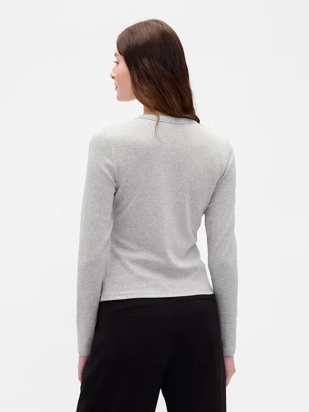 Modern vest met ronde hals
