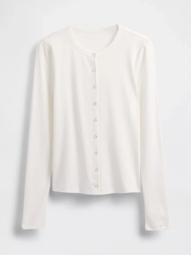 Modern vest met ronde hals
