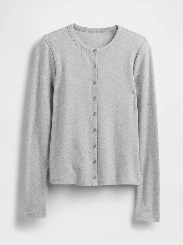 Modern vest met ronde hals