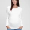 Modern zwangerschapskleding-T-shirt met ronde hals