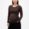 Modern zwangerschapskleding-T-shirt met ronde hals