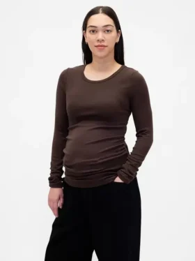 Modern zwangerschapskleding-T-shirt met ronde hals