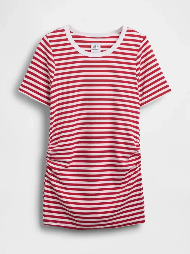 Modern zwangerschapskleding-T-shirt met ronde hals