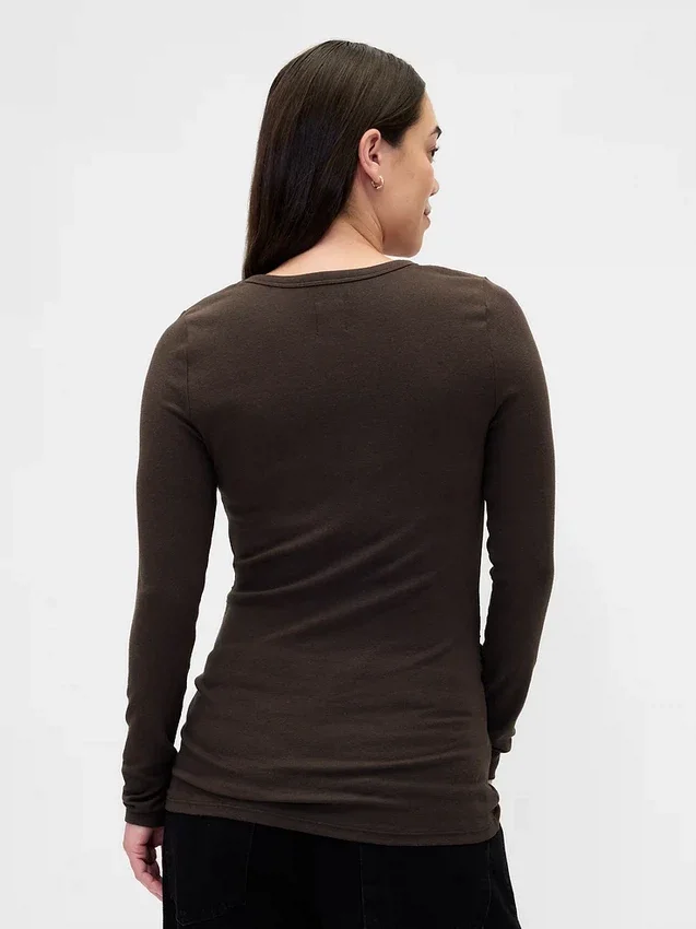 Modern zwangerschapskleding-T-shirt met ronde hals
