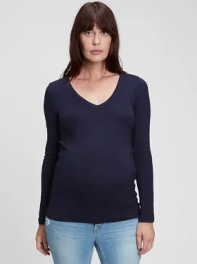 Modern zwangerschapskleding-T-shirt met V-hals