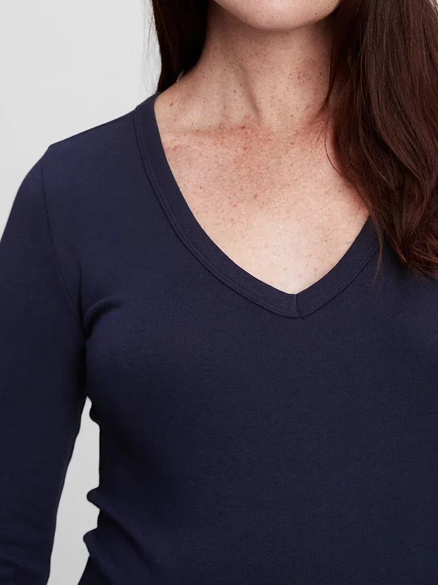 Modern zwangerschapskleding-T-shirt met V-hals