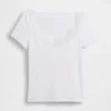 Moderne crop-top met kanten rand