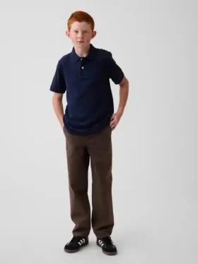 Moderne, losvallende kaki-broek voor kinderen