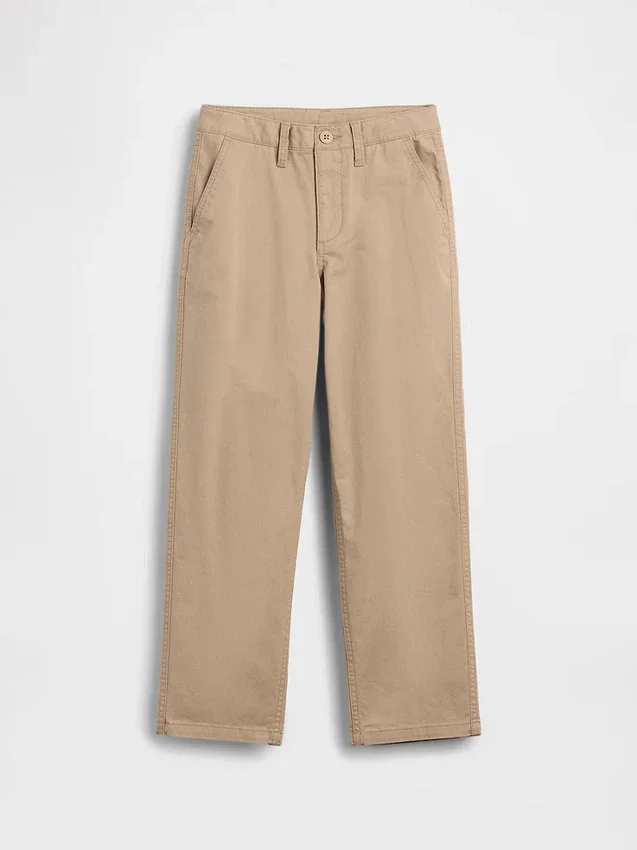 Moderne, losvallende kaki-broek voor kinderen