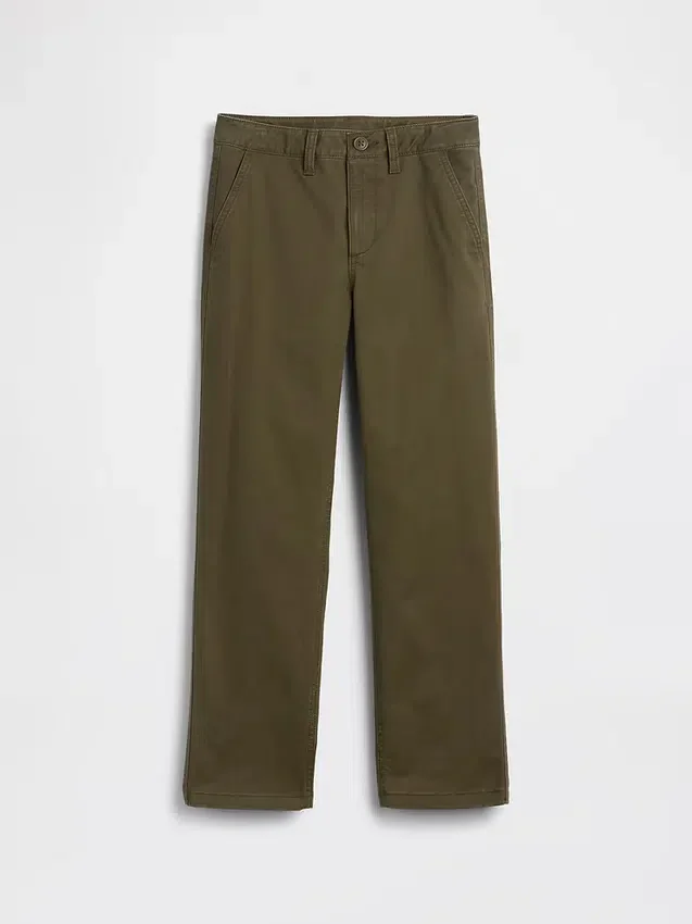 Moderne, losvallende kaki-broek voor kinderen