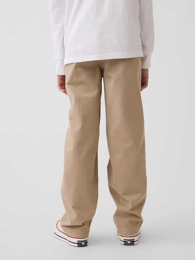 Moderne, losvallende kaki-broek voor kinderen