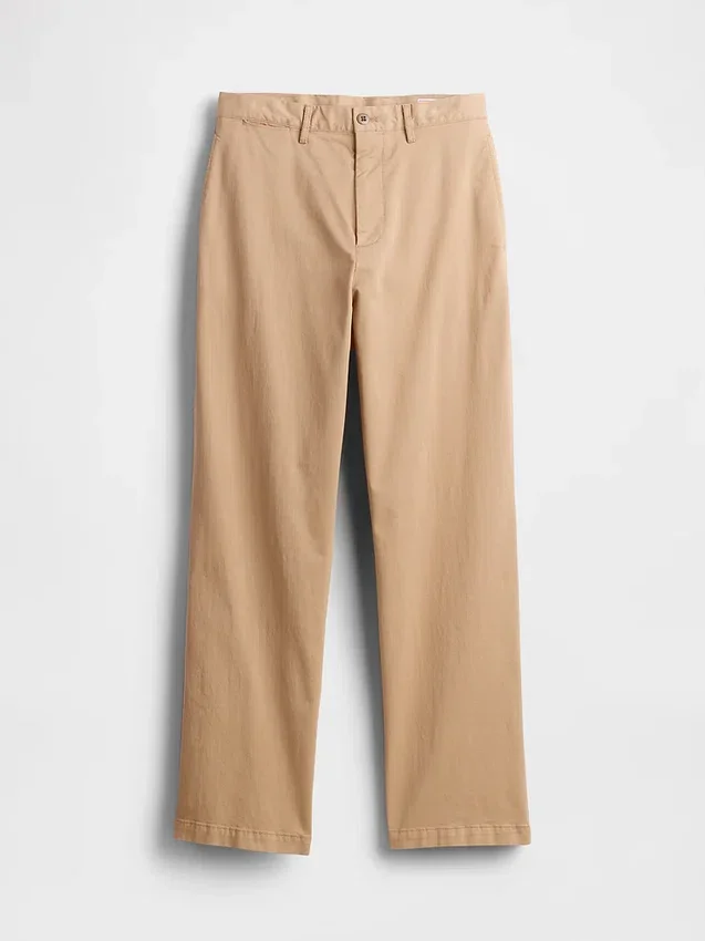 Moderne, loszittende kaki broek in jaren '90-stijl
