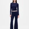 Moderne pyjama-legging met omgeslagen tailleband