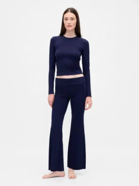Moderne pyjama-legging met omgeslagen tailleband